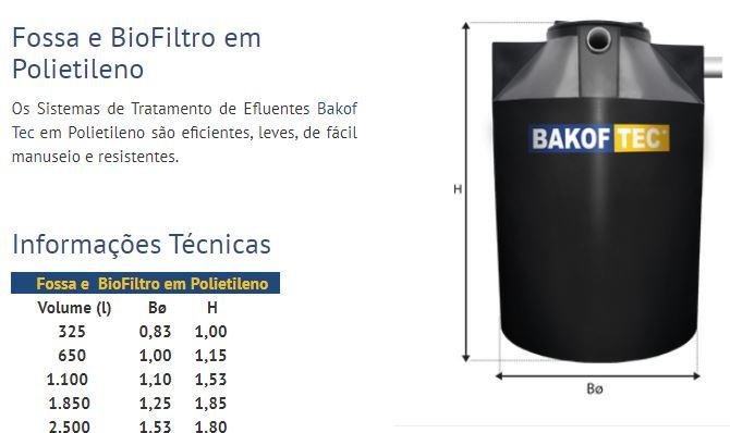 FOSSA POLIETILENO 1.100L BAKOF (13455)