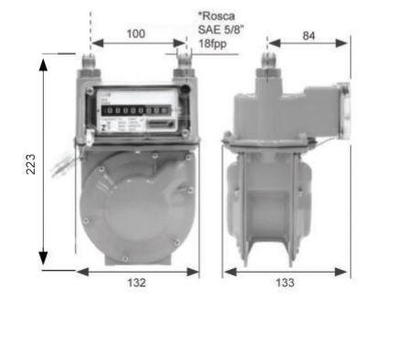 MEDIDOR DE GAS G-0.6 COM CONEXAO LAO (GA3018)