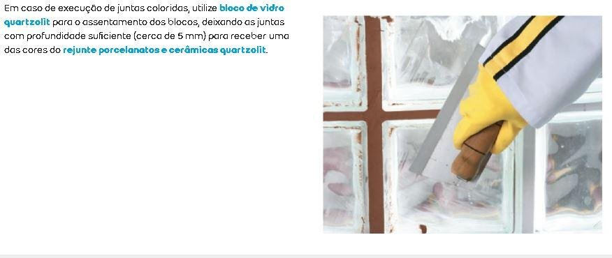 ARGAMASSA BLOCO VIDRO 5KG PARA TIJOLO DE VIDRO QUARTZOLIT (0070.00000.0030FD)