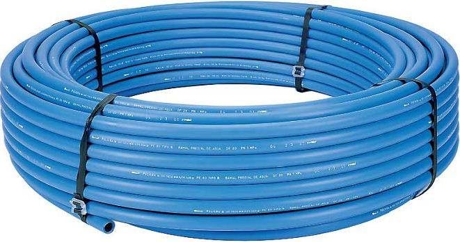 PEAD MANGUEIRA 25X2,8MM PN16 PE80 AZUL MANGUEPLAST (4307/100)