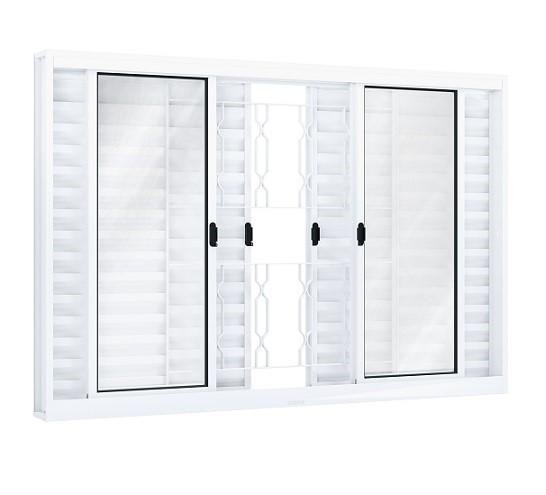 JANELA ACO/BRANCA VENEZIANA COM GRADE MOSAICO 120X150 RIOBRAS (2397.0)