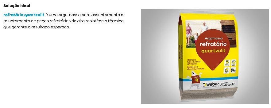 ARGAMASSA REFRATARIO 5KG QUARTZOLIT (0068.00001.0030FD)