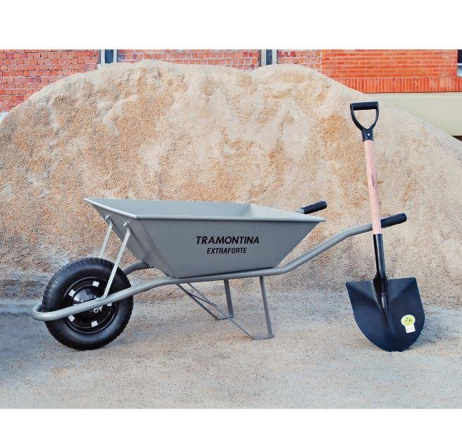 CARRINHO DE MAO REFORCADO CACAMBA QUADRADA CINZA TRAMONTINA (77714/435)