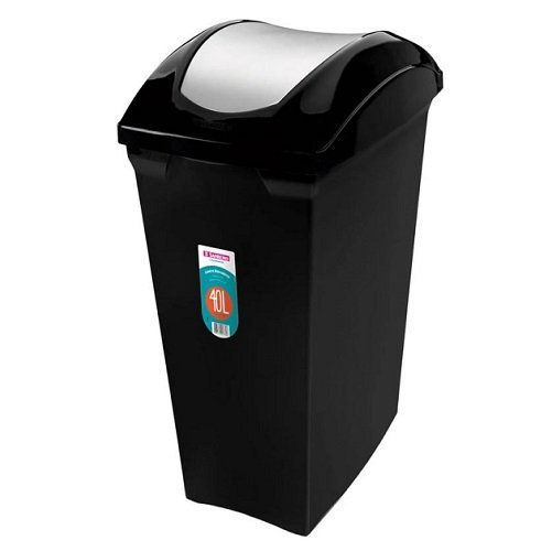 LIXEIRA SELETIVA 40L PRETA SANREMO(SR64)