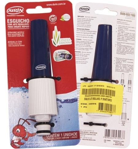 ESGUICHO JATO REGULAVEL PARA ENGATE RAPIDO DURIN (06005)