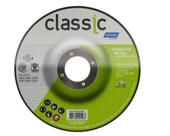 DISCO DESBASTE ACO 115X6.4X22,23 4.1/2 NORTON (662533 70340)