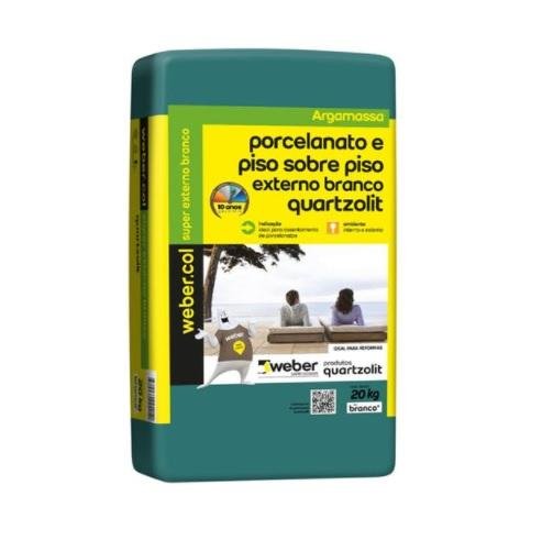 CIMENTO PORCELANATO PISO/PISO EXTERNO BRANCO 20KG QUARTZOLIT (0100.00000.0020PA)