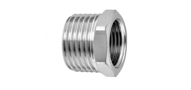 BUCHA REDUCAO CROMADA 1/2X3/8 BLUKIT (310202-21)