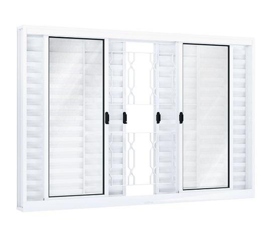 JANELA ACO/BRANCA VENEZIANA COM GRADE MOSAICO 100X120 RIOBRAS (2391.0)