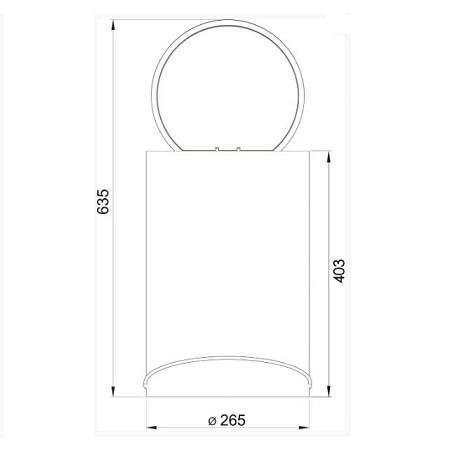LIXEIRA MULTIUSO REDONDA COM PEDAL PRETA 12L GHELPLUS (20.03.40100)