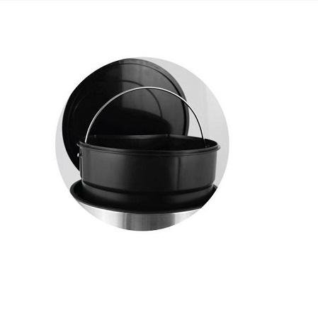 LIXEIRA MULTIUSO REDONDA COM PEDAL PRETA 12L GHELPLUS (20.03.40100)