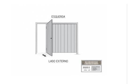 PORTA EXTERNA CONTRAPESO PARA GARAGEM 220X240 DIREITA MECAL (P401.2)