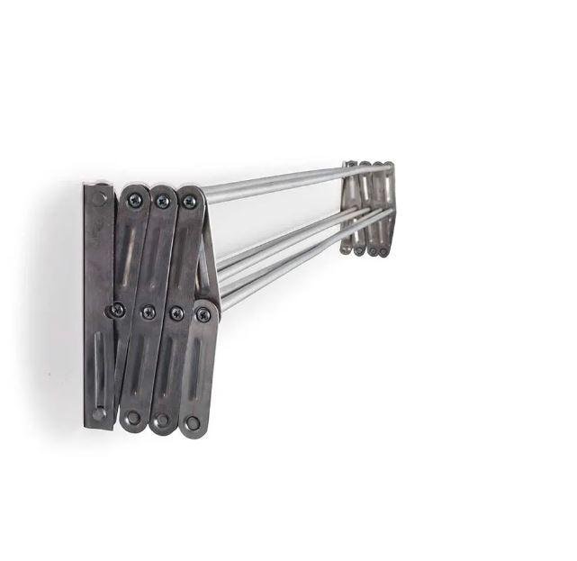 VARAL SANFONADO 100CM ALUMINIO MOR (6037)