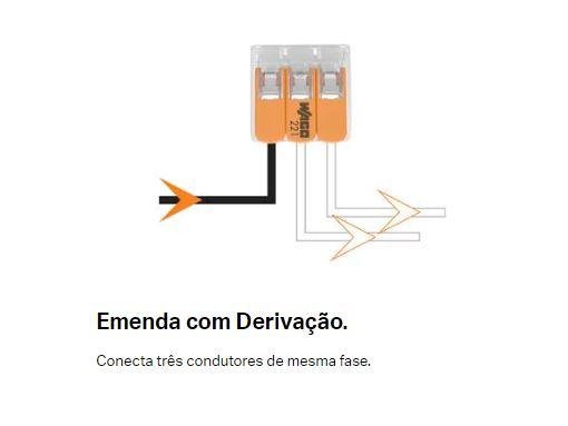 CONECTOR JUNCAO 3 POLOS 0,5-6MM 450V/41A 221-613 WAGO