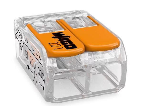 CONECTOR JUNCAO 2 POLOS 0,2-4MM 450V/32A WAGO