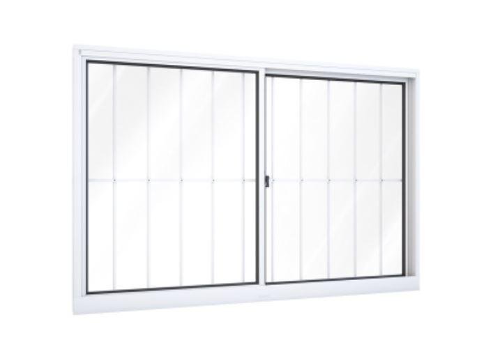 JANELA ALUMINIO COM GRADE 2 FOLHAS MOVEIS 100X150 RIOBRAS (A396.0)