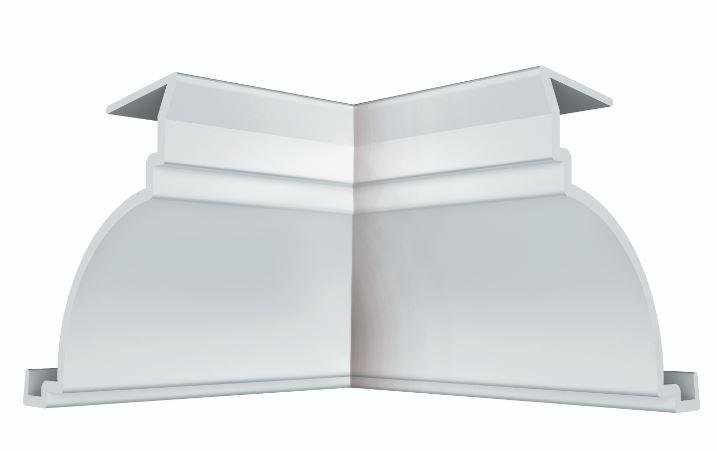 PVC ACABAMENTO RODAFORRO CANTO INTERNO CLIQUE COM 4 UNIDADES NOBRE BRANCO PLASBIL (710.1)